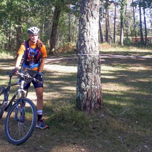 Entrée du parc à vélo de La Jemaye : il ne reste que le run'n bike, la CO, le jungle cross !