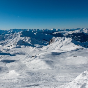 Le centre du domaine skiable vu depuis « Roche de Mio »