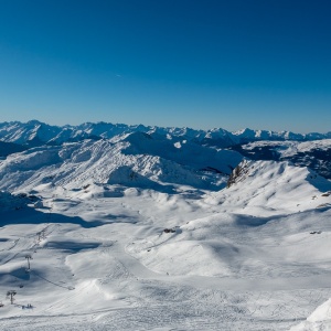 Le centre du domaine skiable vu depuis « Roche de Mio »