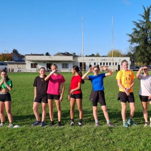 Cross district : la ligne de départ sur le stade
