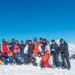 Ultime photo de famille à 2600m dos au Mont-Blanc