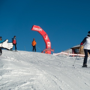Au départ de la Fun Slope « d'Arpette »