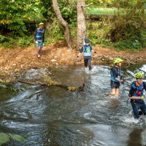 Première mise à l'eau dans l'épreuve d'aqua-trail
