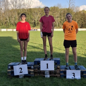 Cross district : Morgane vainqueure en minimes, Eva médaille de bronze