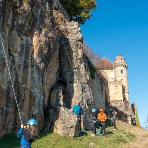 Ylan dans la fissure de Chapelle 5b